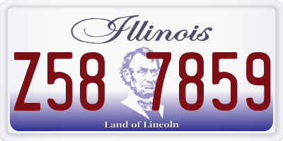 IL license plate Z587859