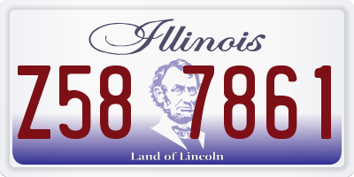 IL license plate Z587861