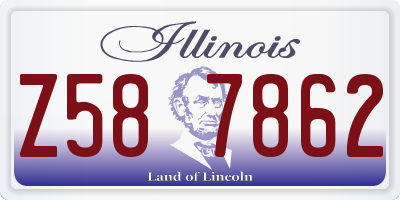 IL license plate Z587862