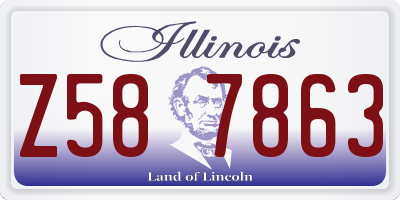 IL license plate Z587863