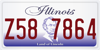 IL license plate Z587864