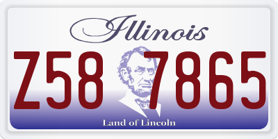 IL license plate Z587865