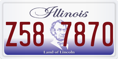 IL license plate Z587870