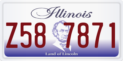IL license plate Z587871