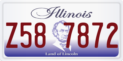 IL license plate Z587872