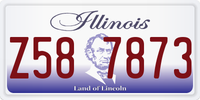 IL license plate Z587873