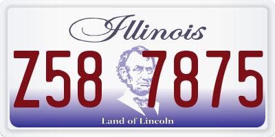 IL license plate Z587875