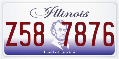 IL license plate Z587876
