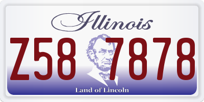 IL license plate Z587878