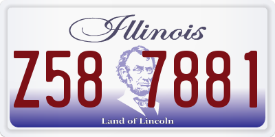IL license plate Z587881