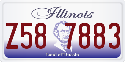 IL license plate Z587883