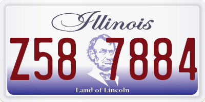 IL license plate Z587884