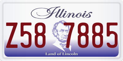 IL license plate Z587885