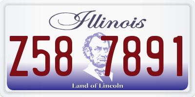 IL license plate Z587891