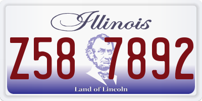 IL license plate Z587892