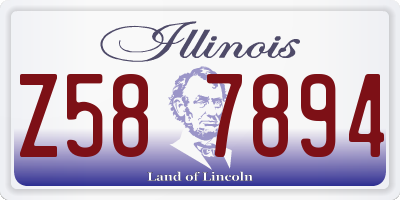 IL license plate Z587894