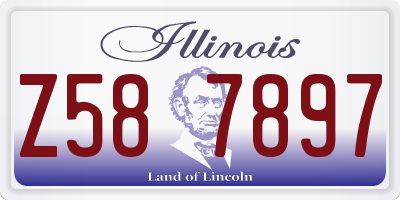 IL license plate Z587897