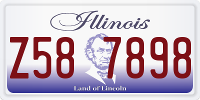 IL license plate Z587898