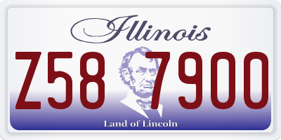 IL license plate Z587900