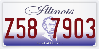 IL license plate Z587903
