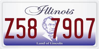 IL license plate Z587907