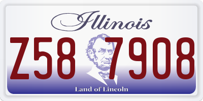 IL license plate Z587908