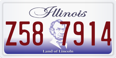 IL license plate Z587914