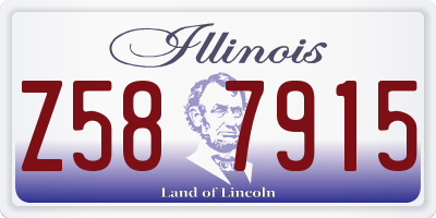 IL license plate Z587915