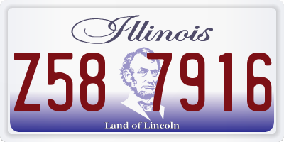 IL license plate Z587916