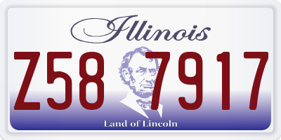 IL license plate Z587917