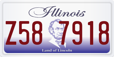 IL license plate Z587918