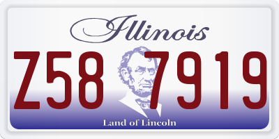 IL license plate Z587919