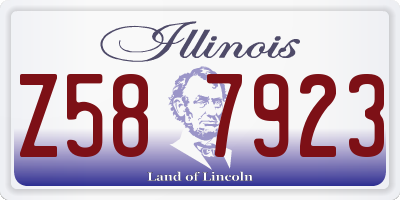 IL license plate Z587923