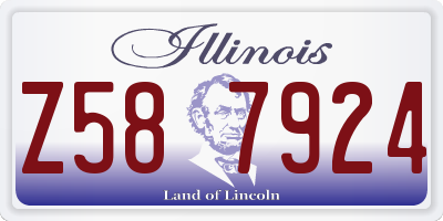 IL license plate Z587924