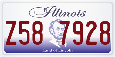 IL license plate Z587928
