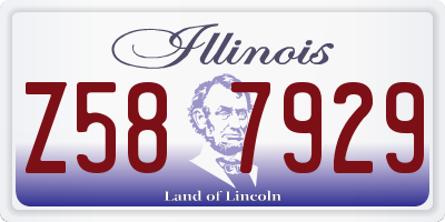 IL license plate Z587929