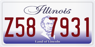 IL license plate Z587931
