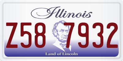 IL license plate Z587932