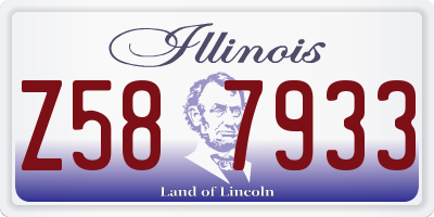 IL license plate Z587933