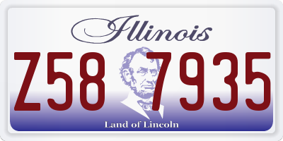 IL license plate Z587935