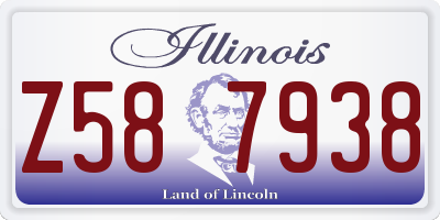 IL license plate Z587938