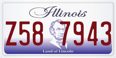 IL license plate Z587943