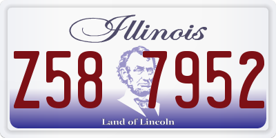 IL license plate Z587952