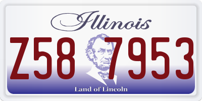 IL license plate Z587953
