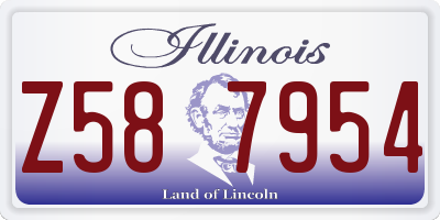 IL license plate Z587954