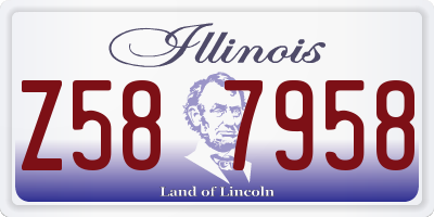 IL license plate Z587958