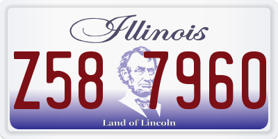 IL license plate Z587960