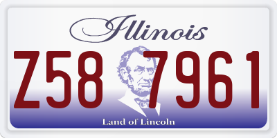 IL license plate Z587961