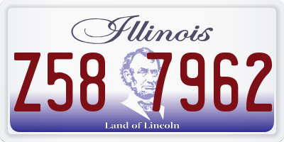 IL license plate Z587962