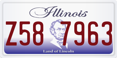 IL license plate Z587963